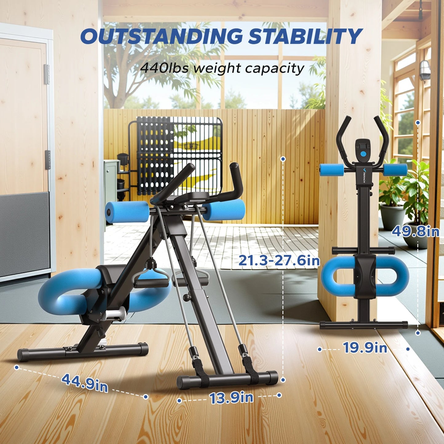 Merach Ab Machine Adjustable Foldable Trainer Workout System