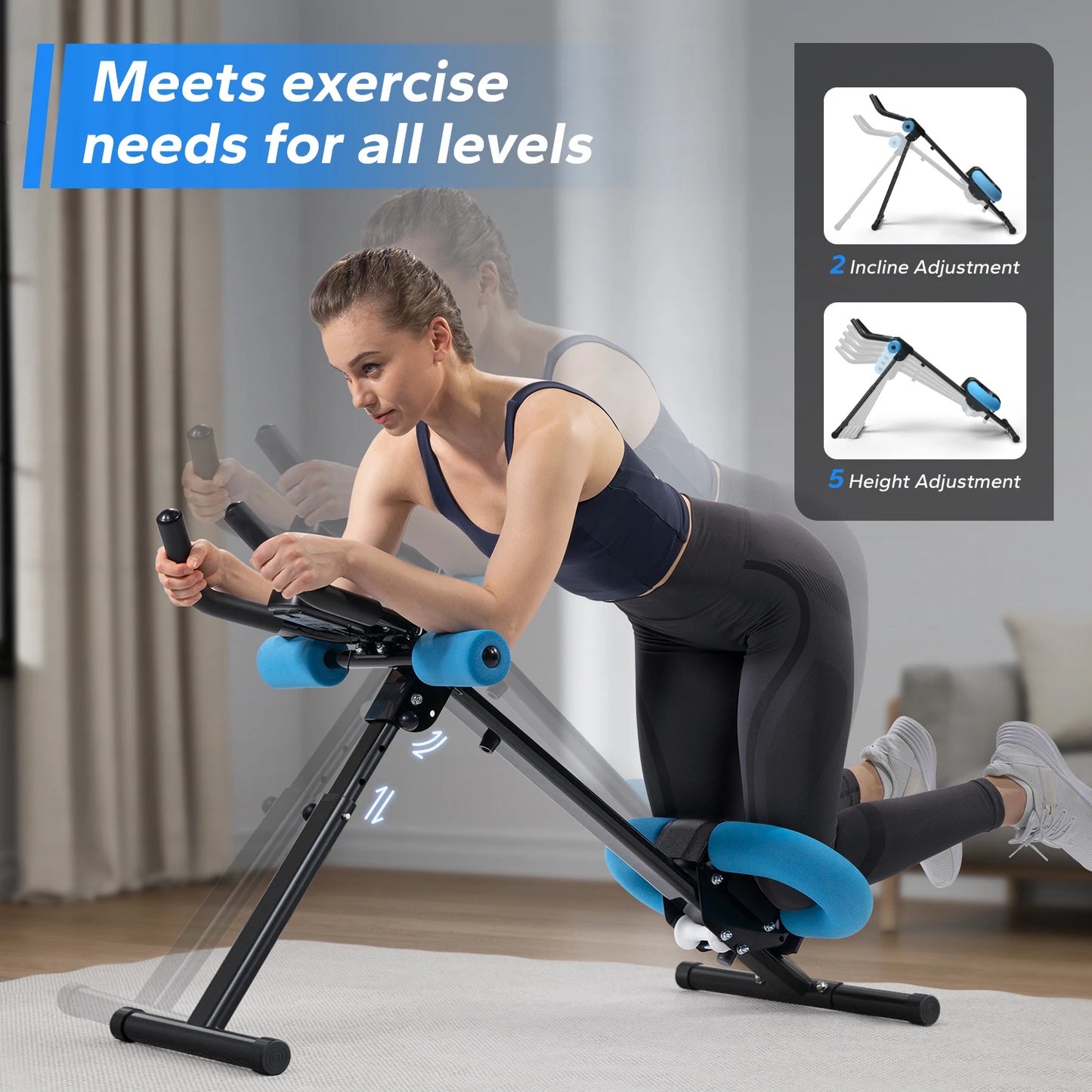 Merach Ab Machine Adjustable Foldable Trainer Workout System