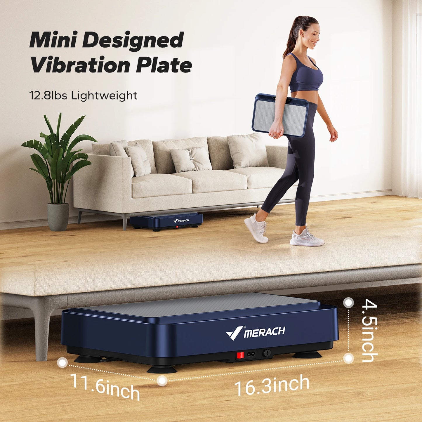 MERACH Vibration Plate Exercise Machine For Lymphatic Drainage Pain Relief
