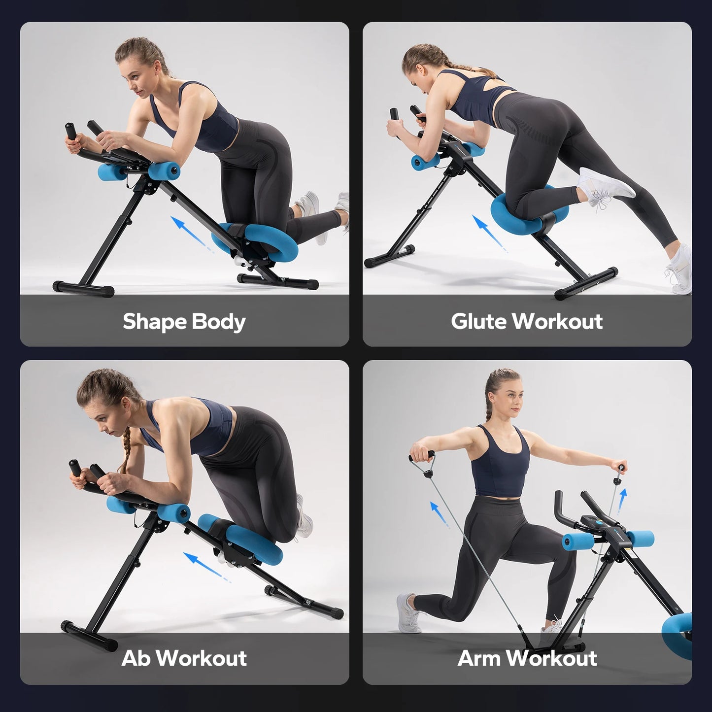 Merach Ab Machine Adjustable Foldable Trainer Workout System