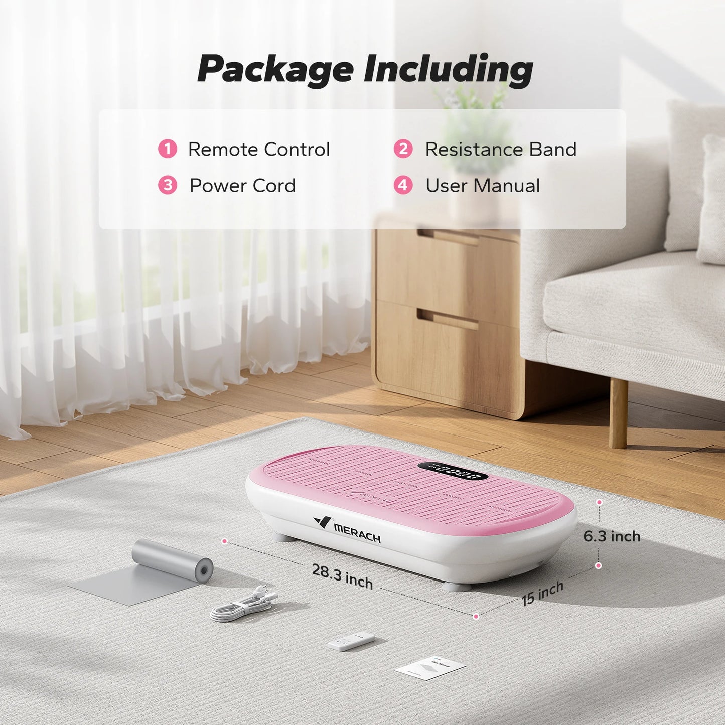 MERACH Vibration Plate Exercise Machine Bluetooth and Silicone Pedal Automatic Sensing for Lymphatic Drainage or Weight Loss Fit
