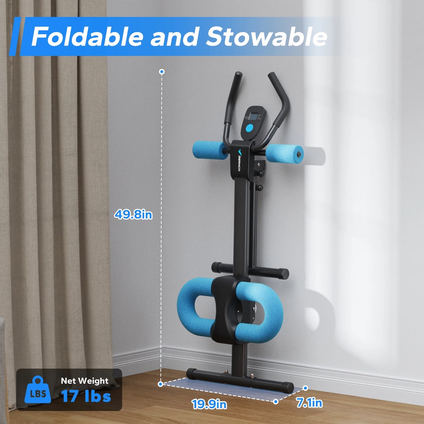 Merach Ab Machine Adjustable Foldable Trainer Workout System