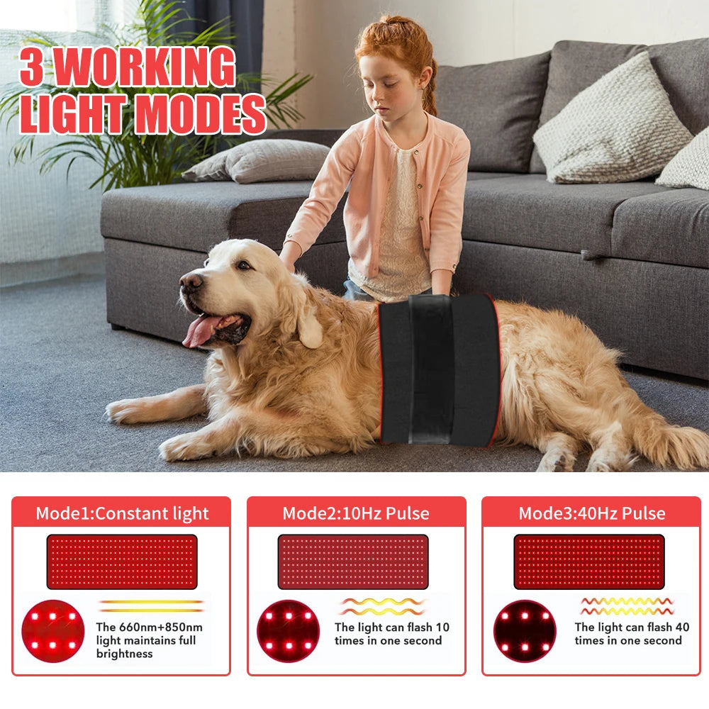 Red Light Therapy Pad for Body 31" x 11" Dual Chip 660nm 850nm LED Infrared Light Device for Waist Back Shoulder Muscle Relax