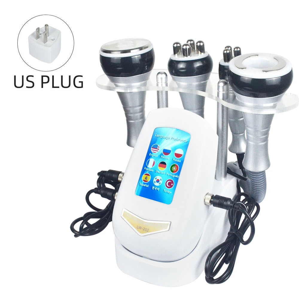 Four-in-one ultrasonic slimming and beauty instrument, 40K beauty massage instrument, skin tightening and lifting vacuum suction