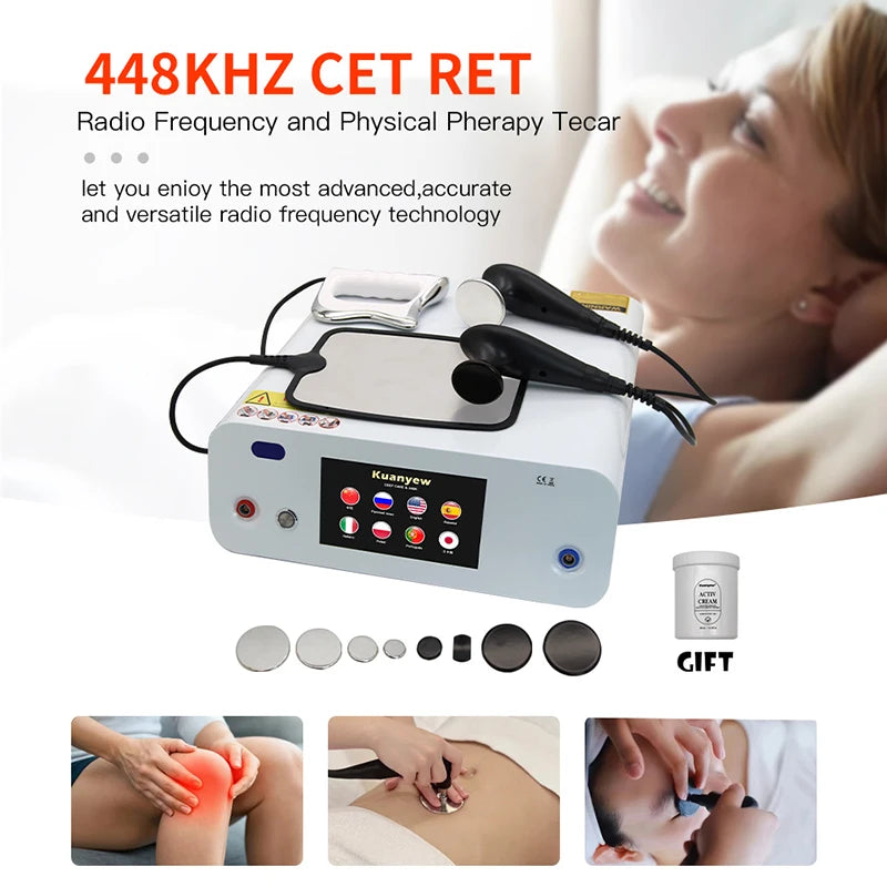 Thermo Therapy 448K CET RET High Weight Loss Relieves Pain Machine Lifts Firming Skin Accelerates Lymphatic Circulation INDIBA