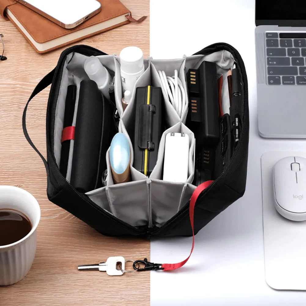 Electronic Organizer Travel Case Water Resistant Portable Tech Pouch Travel Cable Organizer Pouch for Cables Chargers Power Bank
